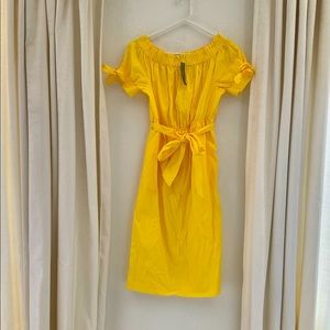 J. Crew Yellow Midi Dress
